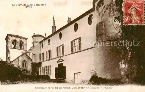 AK / Ansichtskarte Le_Puy_de_Dome_63_Montagne Collanges Le Chateau et l Eglise 