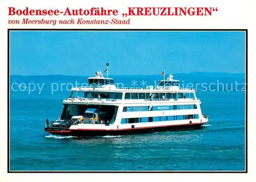 AK / Ansichtskarte  Faehre Bodensee KREUZLINGER von Meersburg nach Konstanz Staad 