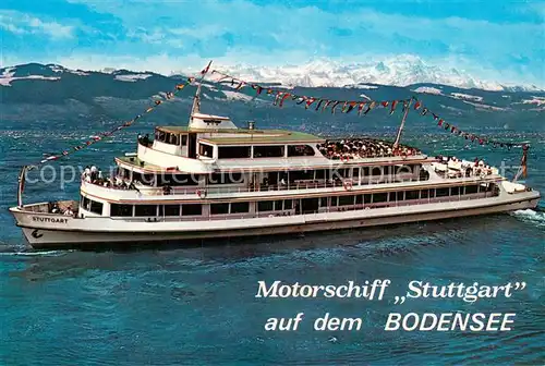 AK / Ansichtskarte 73825232 Dampfer_Binnenschifffahrt STUTTGART Bodensee  