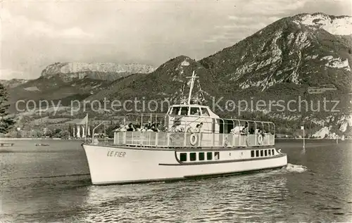 AK / Ansichtskarte  Dampfer_Binnenschifffahrt Annecy Arrivee du FIER Le Parmelon 