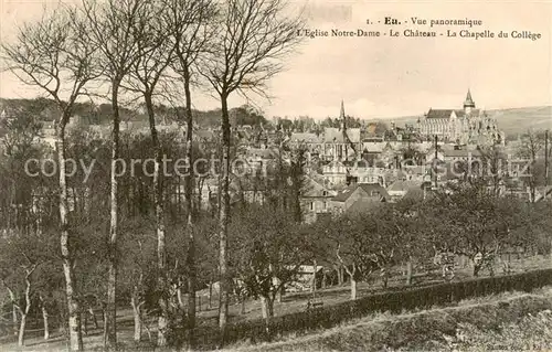 AK / Ansichtskarte Eu_76 Vue panoramique Eglise Notre Dame Le Chateau La Chapelle du College 