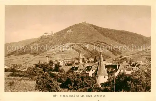 AK / Ansichtskarte Ribeauville_Haut_Rhin_Alsace_68 et les trois chateaux 