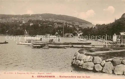 AK / Ansichtskarte Gerardmer_88_Vosges Embarcadere sur le Lac 