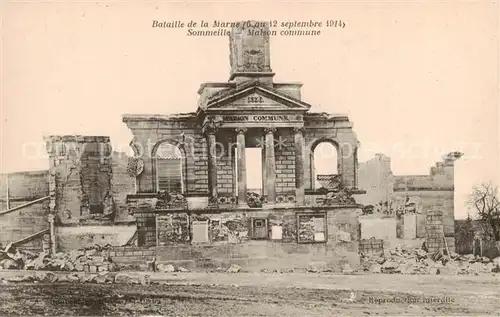AK / Ansichtskarte Sommeille_Sommeilles_55_Meuse Bataille de la Marne Maison commune 