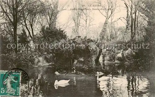 AK / Ansichtskarte Le_Havre Jardin Saint Roch Bassin des Cygnes Le_Havre