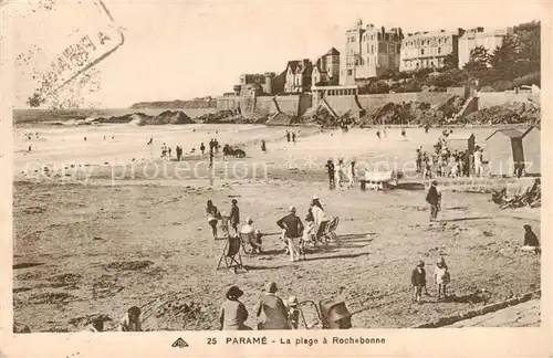 AK / Ansichtskarte Parame_St Malo_35 La plage a Rochebonne 