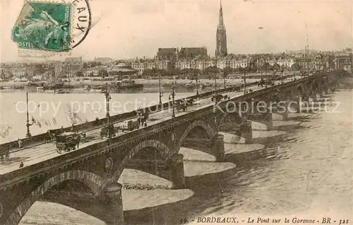 AK / Ansichtskarte Bordeaux_33 Le Pont sur la Garonne 