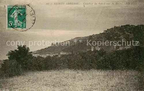 AK / Ansichtskarte Sainte Adresse Coucher de Soleil sur la Heve Sainte Adresse