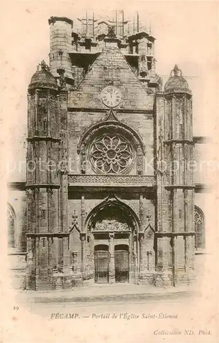 AK / Ansichtskarte Fecamp_76 Portail de lEglise Saint Etienne 