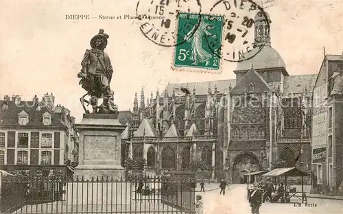 AK / Ansichtskarte Dieppe_76 Statue et Place Duquesne 