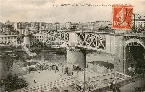AK / Ansichtskarte Brest_29 Le Pont National vue prise du Boulevard Thiers 