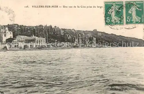 AK / Ansichtskarte Villers sur Mer_14_Calvados Une vue de la Cote prise du large 