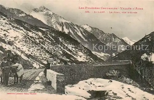 AK / Ansichtskarte St Lary Soulan_65_Hautes Pyrenees Le Font vue d Hiver 