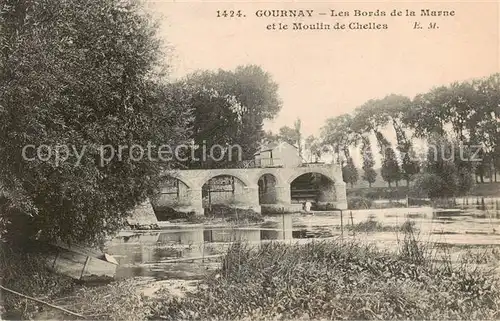 AK / Ansichtskarte Gournay_36 Les Bords de la Marne et le Moulin de Chelles 