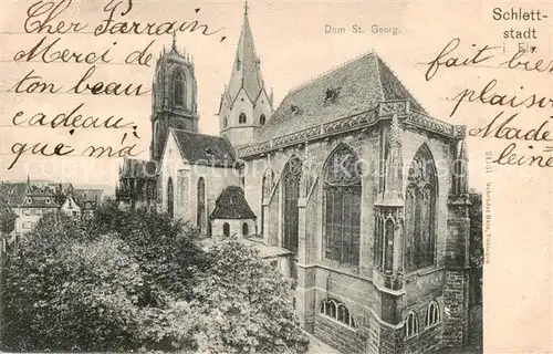 AK / Ansichtskarte Schlettstadt_Selestat_67 Dom St Georg 