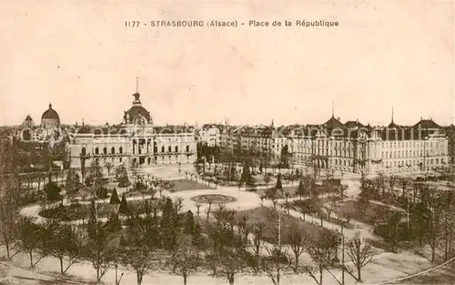 AK / Ansichtskarte Strasbourg_67_Alsace Place de la Republique 
