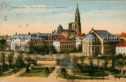 AK / Ansichtskarte Strasbourg_67_Alsace Vue prise de la Place de la Republique 