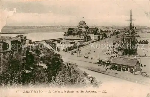 AK / Ansichtskarte Saint Malo_35 Le Casino et le Bassin vus des Remparts 