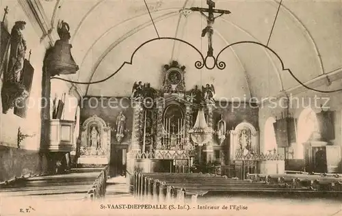 AK / Ansichtskarte St Vaast Dieppedalle Interieur de l Eglise 