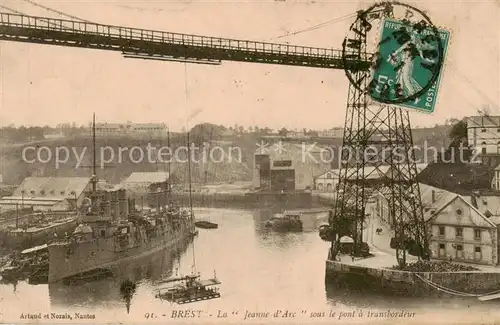 AK / Ansichtskarte Brest_29 La Jeanne dArc sous le pont a transbordeur 