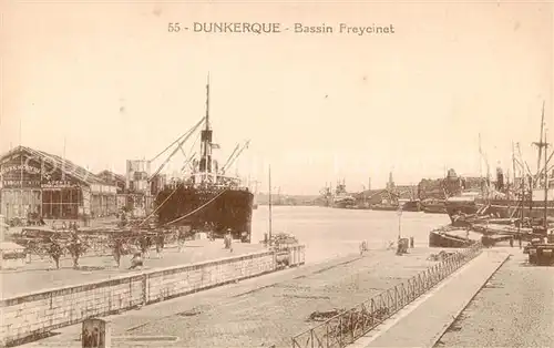 AK / Ansichtskarte Dunkerque_Duenkirchen Bassin Freycinet 