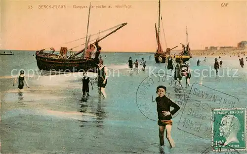 AK / Ansichtskarte Berck Plage_62 Barques de peche au mouillage 