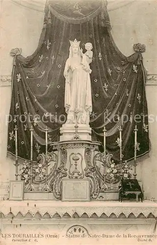 AK / Ansichtskarte Les_Tourailles_61_Orne Statue de Notre Dame de la Recouvrance 
