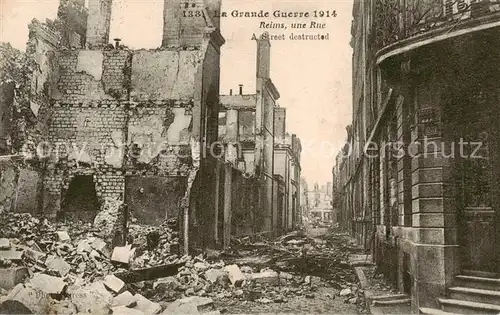 AK / Ansichtskarte Reims_51 Rue destruit 