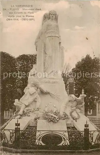 AK / Ansichtskarte Flers_61_Orne Monument eleve aux Enfants de Flers morts pour la France 