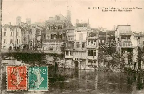AK / Ansichtskarte Verdun__55_Meuse Ruines sur la Meuse 