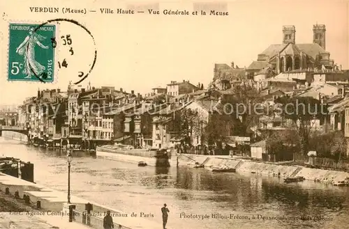 AK / Ansichtskarte Verdun__55_Meuse Ville Haute vue generale et la Meuse 