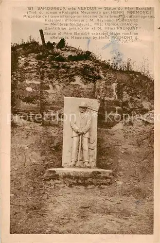 AK / Ansichtskarte Samogneux_55_Verdun Statue du Pere Barnabe 