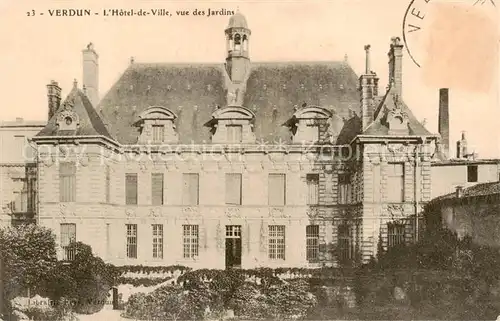 AK / Ansichtskarte Verdun__55_Meuse Hotel de Ville vue des jardins 