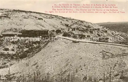 AK / Ansichtskarte Verdun__55_Meuse Bataille de Verdun Le Bois et le Ravin de la Caillette 