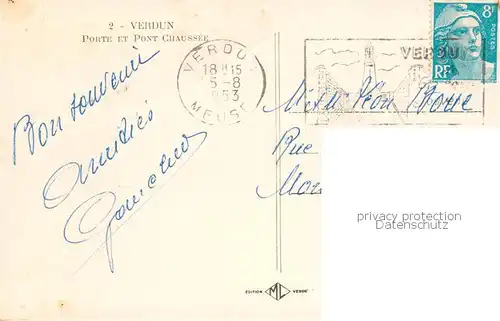 AK / Ansichtskarte Verdun__55_Meuse Porte et Pont Chaussee 