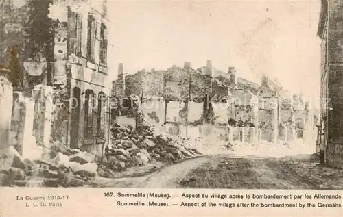 AK / Ansichtskarte Sommeille_Sommeilles_55_Meuse Aspect fu village apres le bombardement par les Allemands Kriegsschauplatz 1. Weltkrieg 