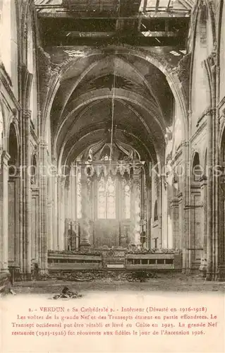 AK / Ansichtskarte Verdun__55_Meuse Interieur de la cathedrale 