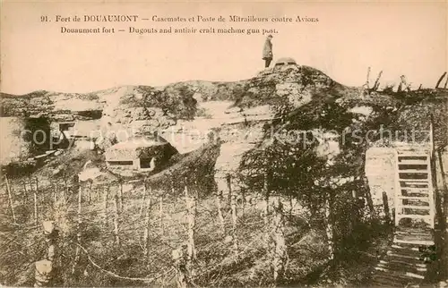 AK / Ansichtskarte Douaumont Casemates et Poste de Mitrailleurs contre avions Fort Kriegsschauplatz 1. Weltkrieg Douaumont