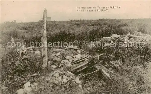 AK / Ansichtskarte Fleury_02_Aisne Emplacement du village Kriegsschauplatz 1. Weltkrieg 