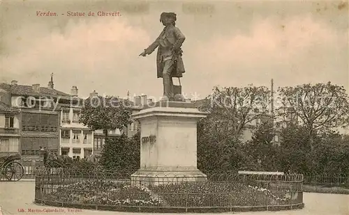 AK / Ansichtskarte Verdun__55_Meuse Statue de Chevert Monument 