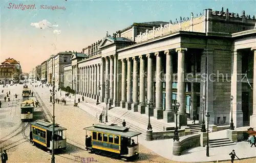 AK / Ansichtskarte  Strassenbahn Stuttgart Koenigsbau 