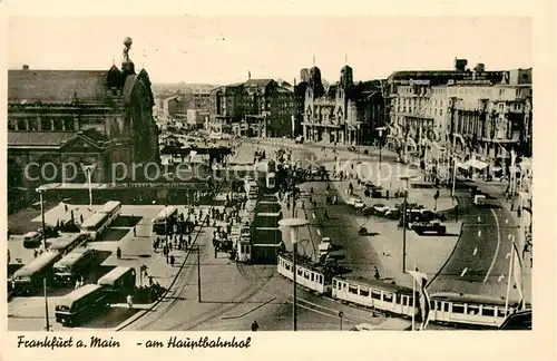 AK / Ansichtskarte 73825900 Strassenbahn Frankfurt Am Main Hauptbahnhof  