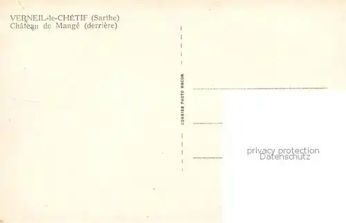 AK / Ansichtskarte Verneil le Chetif Chateau de Mange Verneil le Chetif