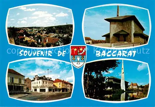 AK / Ansichtskarte Baccarat_54 Vue generale Eglise St Rem Carrefour et Depot Central des Cristaux Eglise St Remy et Mairie 