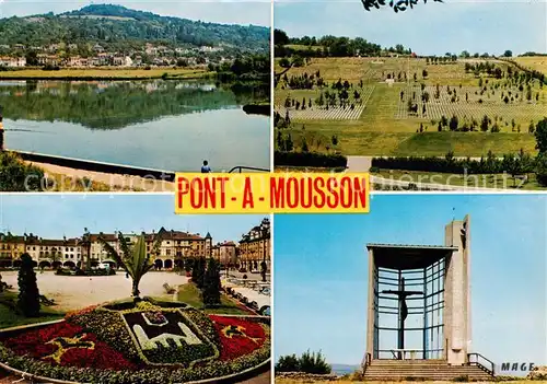 AK / Ansichtskarte Pont a Mousson_54 La Moselle et la Butte de Mousson Cimetiere du Bois Le Pretre Place Duroc Chapelle de la Croix de Lumiere butte de Mousson 