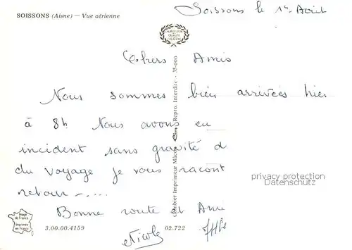 AK / Ansichtskarte Soissons_02_Aisne Vue aerienne 