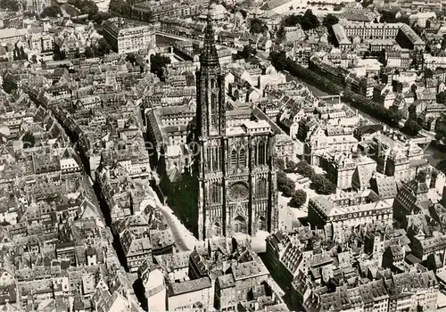AK / Ansichtskarte Strasbourg_67_Alsace Vue aerienne La Cathedrale 