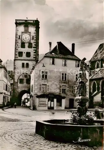 AK / Ansichtskarte Ribeauville_Haut_Rhin_Alsace_68 La Tour des Bouchers et Fontaine 