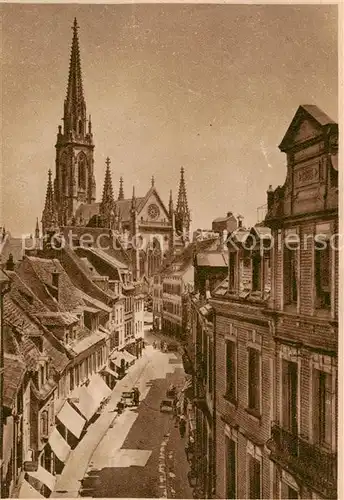 AK / Ansichtskarte Mulhouse_Muehlhausen_68_Alsace Rue Henriette avec Temple 