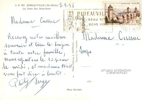AK / Ansichtskarte Ribeauville_Haut_Rhin_Alsace_68 La Tour des Bouchers La Fontaine 